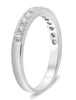 ESTATE .45CT DIAMOND 14K WHITE GOLD ROUND CHANNEL PRONG CLASSIC ANNIVERSARY RING