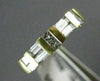 ANTIQUE .50CT BAGUETTE & ROUND DIAMOND 14K TWO TONE GOLD ANNIVERSARY RING #22465