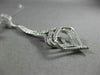 ESTATE LARGE .97CT DIAMOND 18K WHITE GOLD 3D PAVE CHANDELIER FLOATING PENDANT FG
