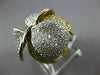 ESTATE EXTRA LARGE 3.50CT WHITE & FANCY YELLOW DIAMOND 14KT 2 TONE GOLD FUN RING