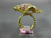 EXTRA LARGE 5.79CT PINK & FANCY YELLOW DIAMOND 18K YELLOW & ROSE GOLD STAR RING