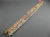 ESTATE LARGE 23.72CT WHITE & PINK DIAMOND 18KT WHITE & ROSE GOLD TENNIS BRACELET
