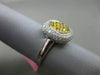 ESTATE WIDE .89CT DIAMOND 18KT WHITE & YELLOW GOLD CLUSTER FILIGREE CLASSIC RING