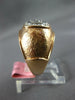 ESTATE WIDE .20CT DIAMOND 14K WHITE & ROSE GOLD ETOILE FLOWER MATTE & SHINY RING