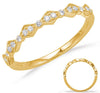 ESTATE .15CT DIAMOND 14KT YELLOW GOLD HEXAGON GEOMETRICAL FILIGREE MILGRAIN RING