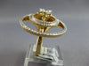 ESTATE EXTRA LARGE .95CT DIAMOND 14KT YELLOW GOLD FLOWER MULTI CIRCULAR FUN RING