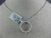 ESTATE .87CT DIAMOND 18KT WHITE GOLD 3D CIRCLE OF LIFE JOURNEY FLOATING PENDANT