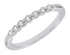 .18CT DIAMOND 14KT WHITE GOLD CLASSIC SEVEN STONE CHANNEL ROUND ANNIVERSARY RING