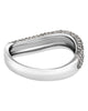 ESTATE .65CT DIAMOND 18KT WHITE GOLD 3D CLASSIC MULTI ROW DOUBLE SWIRL FUN RING