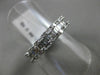 ESTATE 1.0CT ROUND & BAGUETTE DIAMOND 18K WHITE GOLD 3D WEDDING ANNIVERSARY RING