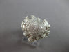 LARGE 1.45CT DIAMOND 14KT WHITE GOLD 3D ROUND & BAGUETTE HEART SHAPE LOVE RING