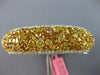 LARGE 17.85CT WHITE & MULTI COLOR DIAMOND 18KT WHITE GOLD CUFF BANGLE BRACELET