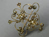 ANTIQUE VICTORIAN 14K YELLOW GOLD AAA PEARL HANDCRAFTED FILIGREE STAR PIN BROOCH