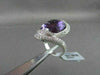ESTATE WIDE 27MM 18KT WHITE 19.44CT AAA AMETHYST & DIAMONDS GOLD RING
