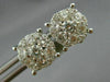 ESTATE LARGE 1.38CT DIAMOND 18K WHITE GOLD FLOWER HEART SHAPE LOVE STUD EARRINGS