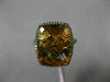 ESTATE LARGE 6.41CT DIAMOND & AAA CITRINE 14KT BLACK GOLD HALO FILIGREE FUN RING