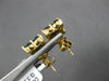 ESTATE 2.15CT BLUE DIAMOND 18KT YELLOW GOLD CLASSIC SQUARE FLOWER STUD EARRINGS