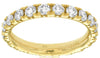 ESTATE 2CT DIAMOND 14KT YELLOW GOLD 3D CLASSIC ROUND ETERNITY ANNIVERSARY RING