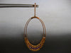 LARGE 2.5CT DIAMOND & AAA AMETHYST & CITRINE 14K ROSE GOLD OVAL HANGING EARRINGS