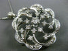 ANTIQUE LARGE 1.70CT OLD MINE DIAMOND 14KT WHITE GOLD FLOWER PIN PENDANT #23380