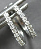 SMALL .15CT DIAMOND 14KT WHITE GOLD 2MM OVAL LEVERBACK HANGING EARRINGS #27906