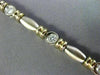 ANTIQUE 1.0CT DIAMOND 14K WHITE & YELLOW GOLD 3D BEZEL LINK LINE BRACELET #18640