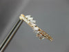 ESTATE .95CT DIAMOND 14K ROSE GOLD ROUND & BAGUETTE HUGGIE HOOP HANGING EARRINGS