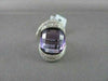 ESTATE WIDE 27MM 18KT WHITE 19.44CT AAA AMETHYST & DIAMONDS GOLD RING