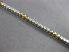 ESTATE 1.37CT DIAMOND 14KT 2 TONE GOLD 3D MULTI BEAD BY THE YARD TENNIS BRACELET