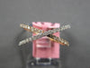 ESTATE .46CT DIAMOND 14KT WHITE & ROSE GOLD 3D CRISS CROSS X INFINITY LOVE RING