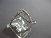 ESTATE LARGE .49CT DIAMOND 18KT WHITE GOLD 3D LOVE KNOT INFINITY FUN RING
