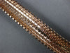 WIDE 58.78CT DIAMOND & AAA SMOKEY TOPAZ 14KT ROSE GOLD ETERNITY TENNIS NECKLACE