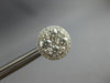 EXTRA LARGE 2.35CT DIAMOND 14KT WHITE GOLD CLUSTER INVISIBLE HALO STUD EARRINGS