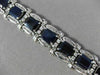 ESTATE EXTRA LARGE 32.53CT DIAMOND & AAA SAPPHIRE 14K WHITE GOLD TENNIS BRACELET