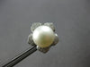 LARGE .80CT DIAMOND & AAA SOUTH SEA PEARL 18K WHITE GOLD FLOWER CLIP ON EARRINGS