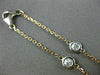 ESTATE 1.10CT DIAMOND 14KT WHITE & ROSE GOLD BY THE YARD NECKLACE 18" LONG 21743