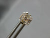 ESTATE .50CT DIAMOND 18KT YELLOW GOLD ROUND & BAGUETTE CLUSTER SQUARE EARRINGS