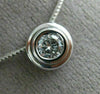 ESTATE .35CT DIAMOND 14KT WHITE GOLD 3D ETOILE SOLITAIRE FLOATING NECKLACE 17323