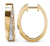 .47CT DIAMOND 14KT YELLOW GOLD OVAL GRADUATING FUN HUGGIE HOOP HANGING EARRINGS
