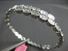 2.67CT DIAMOND 18K WHITE GOLD OVAL BEZEL INVISIBLE SEMI ETERNITY BANGLE BRACELET