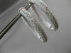 ESTATE MASSIVE 13.13CT DIAMOND 18KT WHITE GOLD OVAL DOUBLE SIDED HOOP EARRINGS