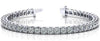 LARGE 14CT DIAMOND 14KT WHITE GOLD 3D CLASSIC ROUND FOUR PRONG TENNIS BRACELET