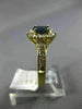 ESTATE 1.02CT DIAMOND & SAPPHIRE 14K YELLOW GOLD FLOWER ENGAGEMENT RING #11000