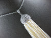EXTRA LARGE & LONG 2CT DIAMOND & AAA SOUTH SEA PEARL 18K WHITE GOLD FUN NECKLACE