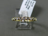 ESTATE .20CT DIAMOND 14KT YELLOW GOLD 3D 10 STONE CLASSIC MILGRAIN WEDDING RING