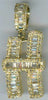 .72CT DIAMOND 14K YELLOW GOLD 3D ROUND & BAGUETTE H INITIAL FUN FLOATING PENDANT