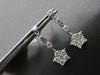 ESTATE 1.0CT DIAMOND 14KT WHITE GOLD CLASSIC STAR BY THE YARD HANGING EARRINGS