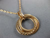 ESTATE 18KT ROSE GOLD 3D CLASSIC CIRCLE OF LIFE INTERTWINING FUN PENDANT