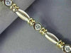 ANTIQUE 1.0CT DIAMOND 14K WHITE & YELLOW GOLD 3D BEZEL LINK LINE BRACELET #18640