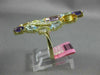 ESTATE LARGE 6.16CT DIAMOND & AAA MULTI GEM 14KT ROSE GOLD CLUSTER LEAF FUN RING
